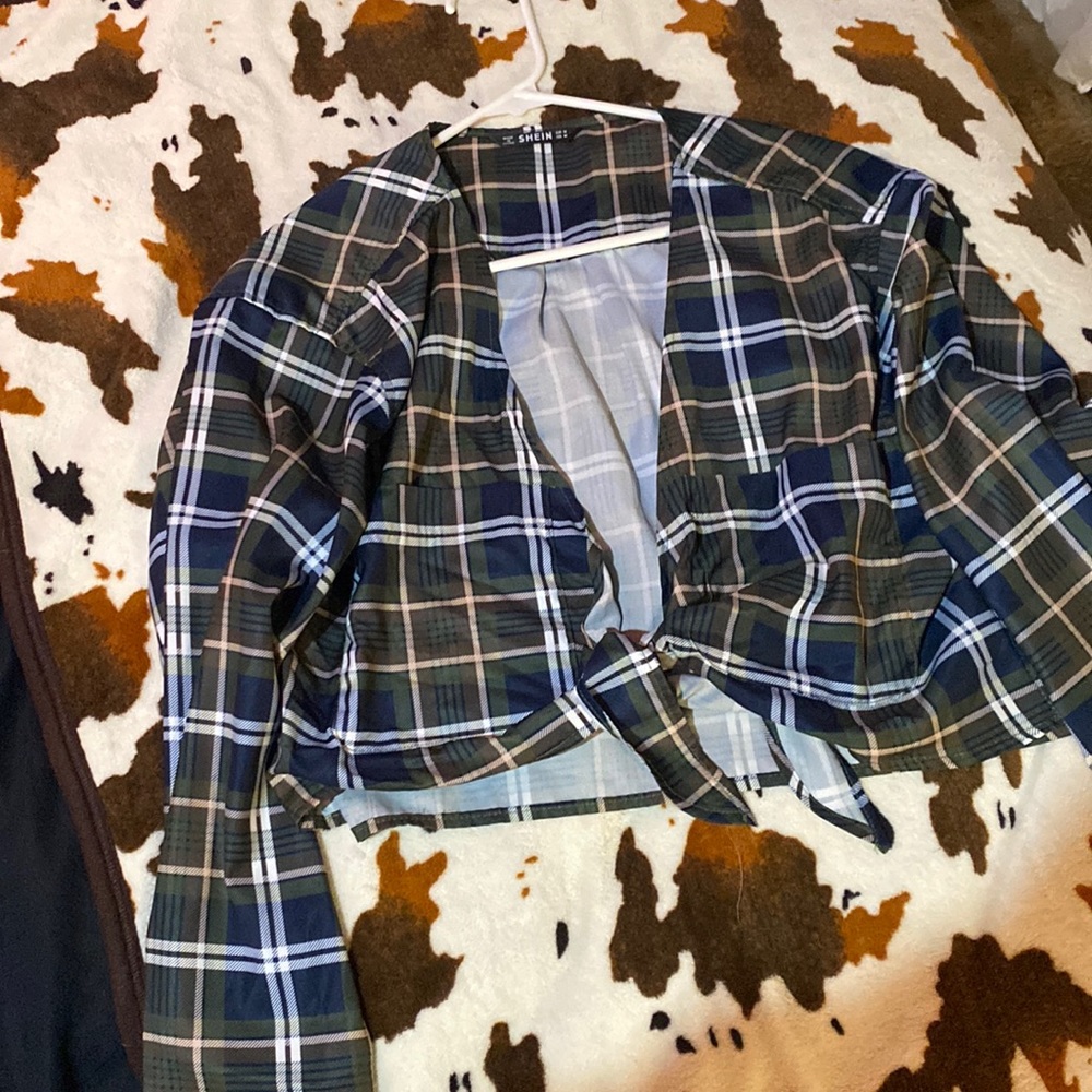cropped flannel